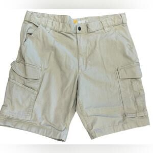 Carhartt Mens Size 40 Light Khaki Relaxed Fit Cargo Shorts
